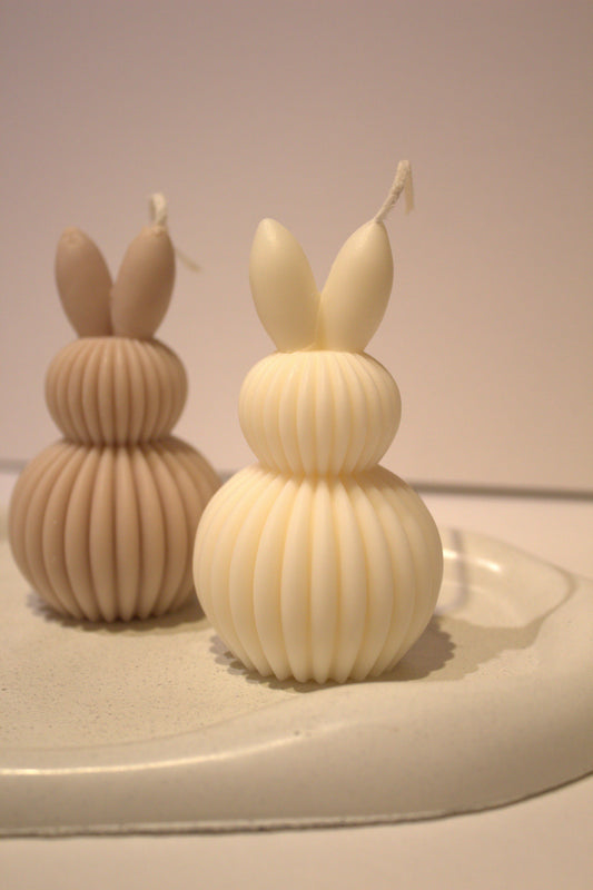 Osterhase - Dekokerze aus 100% Sojawachs